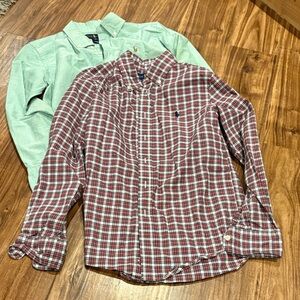 Ralph Lauren Red and Green Checkered Button Down Shirt